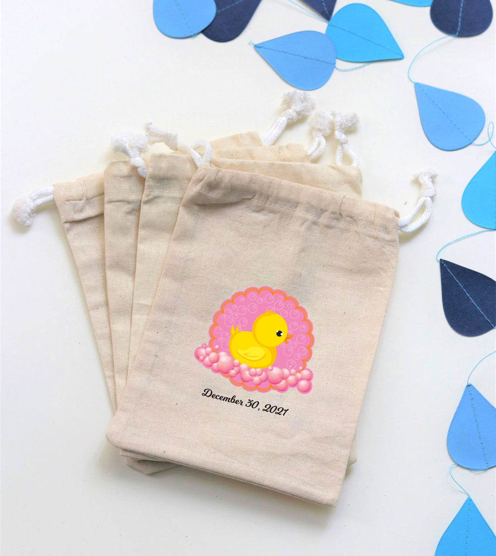 Baby shower Party Favor Bags | Pink Duck Party Goodie Bags