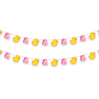 Baby Shower Party Decorations for Girl  | Pink Duck Themed Garland Decors
