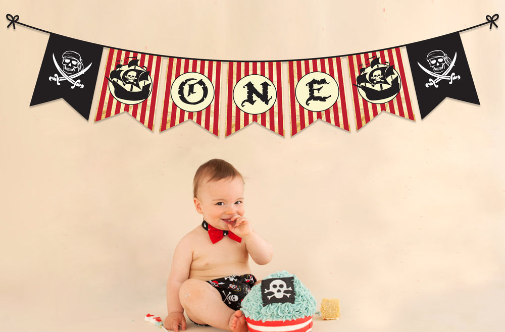 Pirates Birthday Party Theme | Pirates High Chair Banner Ideas