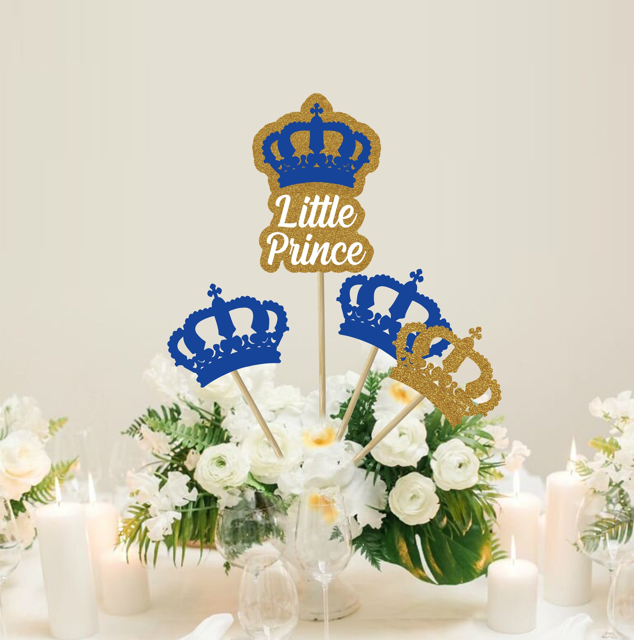 CROWN CENTERPIECE, Royal Wedding Centerpiece, Prince Birthday Centerpiece,  King Birthday Decor, Prince Baby Shower, Cinderella Birthday 