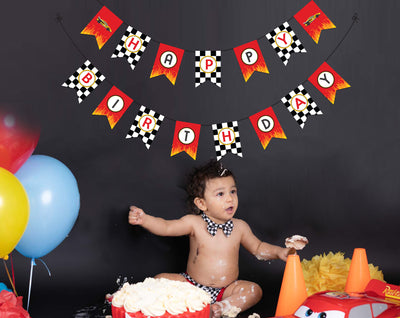 Race Car Birthday Theme | Car Happy Birthday Banner