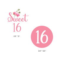 Sweet 16 Happy Birthday Party Decorations | 16 Birthday Themed Garlands