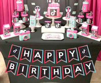 Tik Tok Theme Birthday Decorations | Tik Tok Birthday Banner