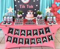 Tik Tok Theme Birthday Decorations | Tik Tok Birthday Banner