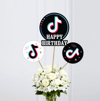 Tik Tok Centerpiece | Tik Tok Theme Birthday Party Decoration