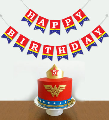 Wonder Woman Birthday Party Theme - Banner