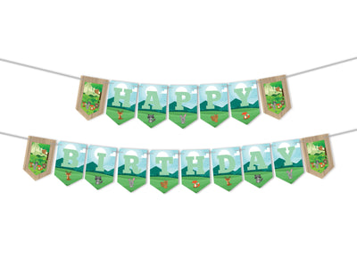 Woodland Birthday Decorations | Woodland Themed Birthday Banner