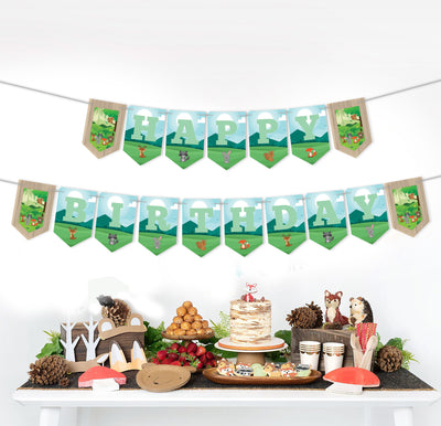 Woodland Birthday Ideas | Woodland Themed Birthday Banner